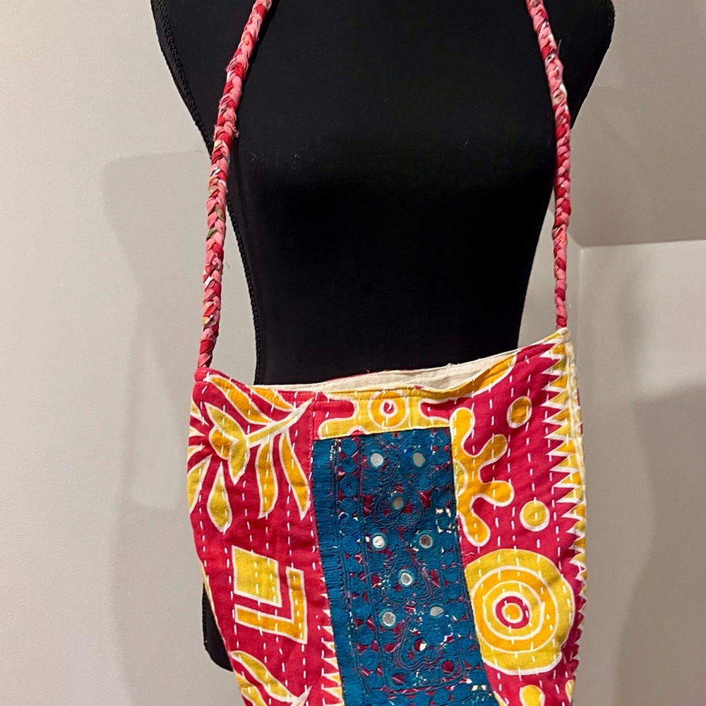 Boho Kantha Patchwork Shoulder Bag